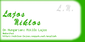 lajos miklos business card