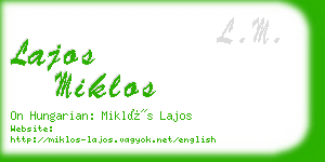 lajos miklos business card